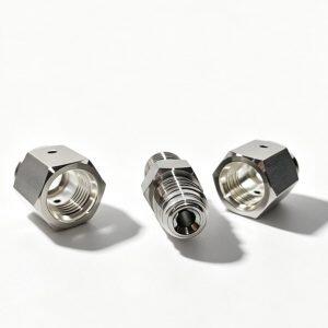 Custom OEM CNC Machining Threaded Hexagonal Stainless Steel Parts Lathe Components for Industrial Valve Body Construction