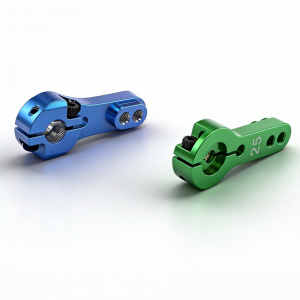 CNC Aluminum 25T Steering Rocker Arm Double Hole Locking Metal Swing Arm for RC Servo Steering Gear Upgrade Part